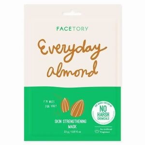 FACETORY Everyday Almond Skin Strengthening Mask - Green & Cream Packaging